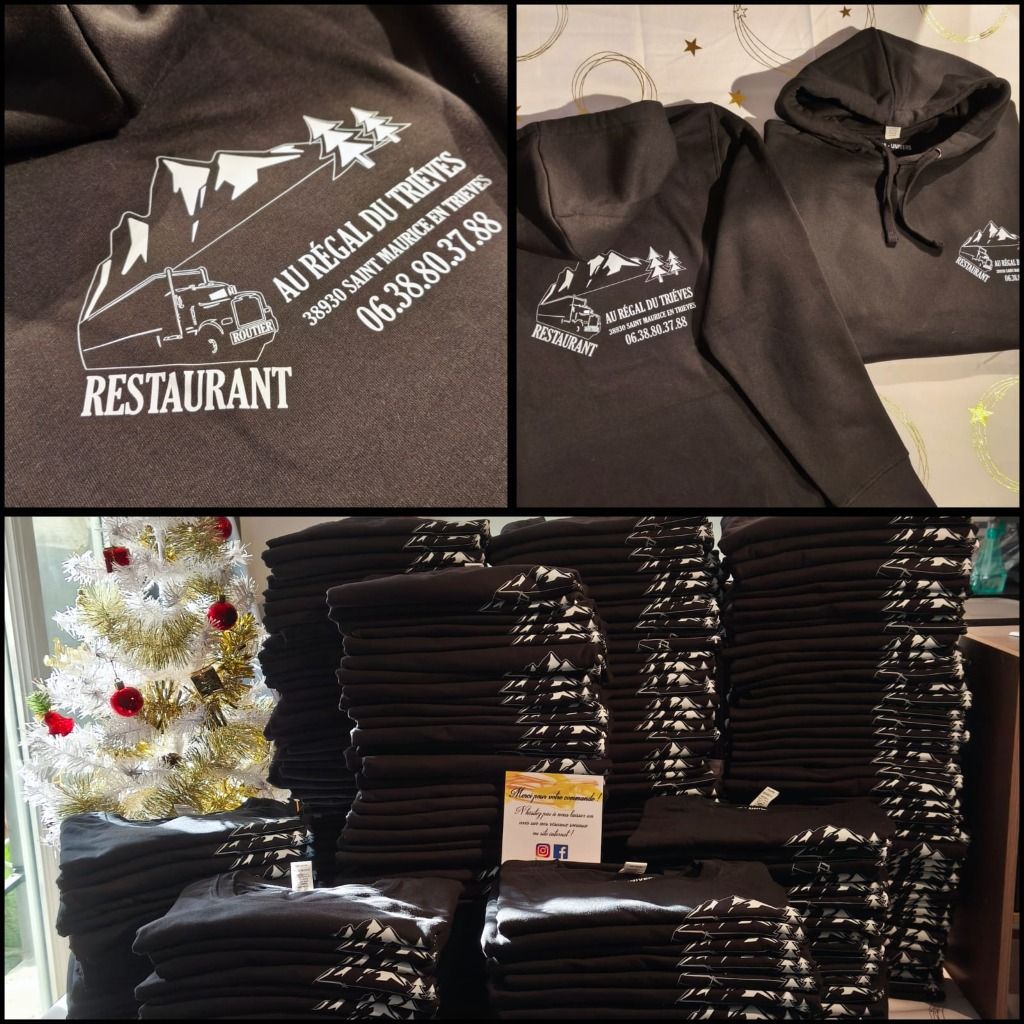 Impression de textile pour le Restaurant Au Régal du Triève