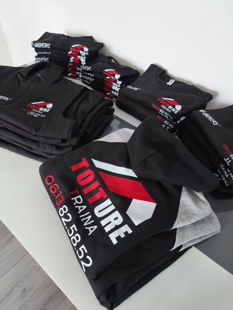 Impression textiles sweats, t-shirts, vestes