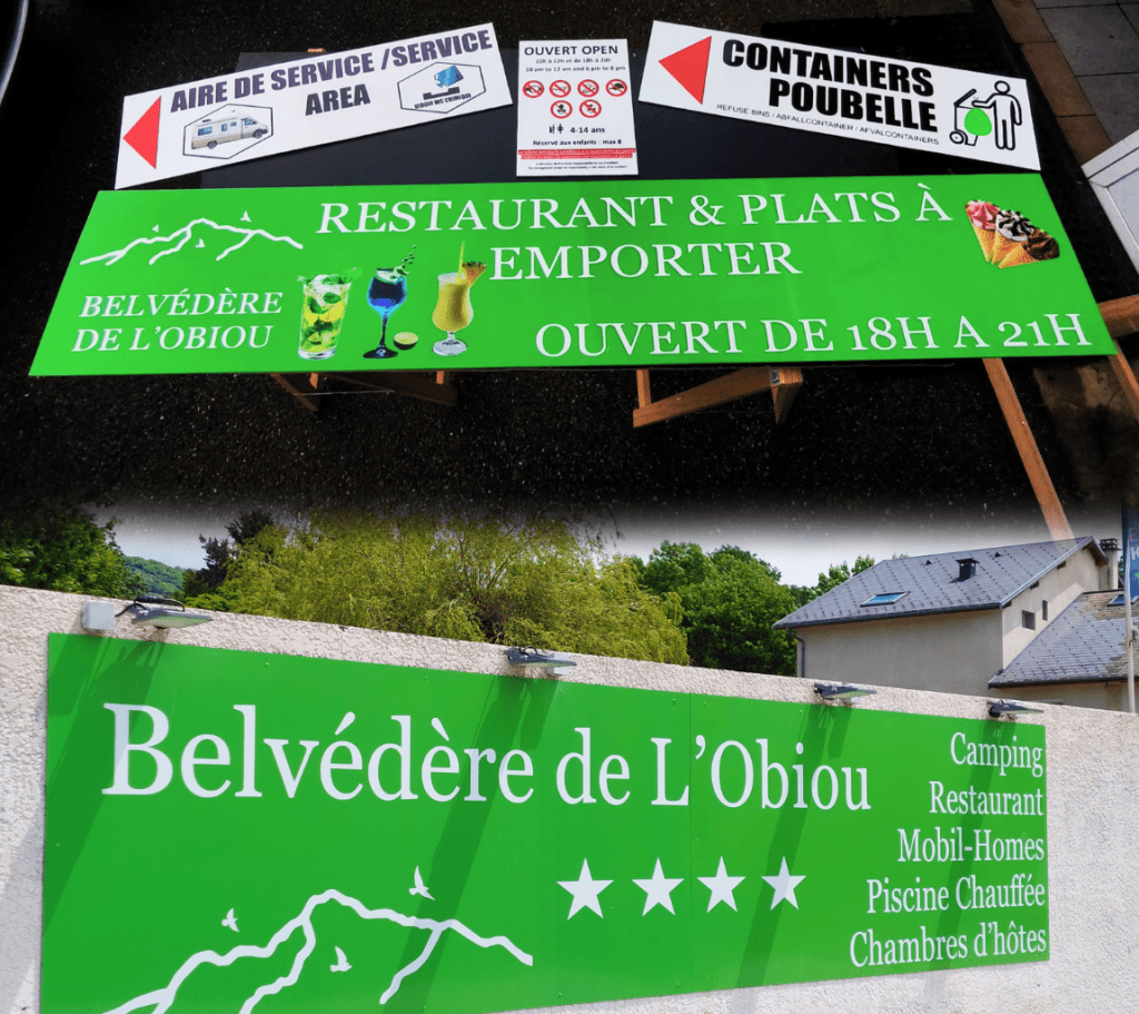 Enseigne, impression panneau publicitaire