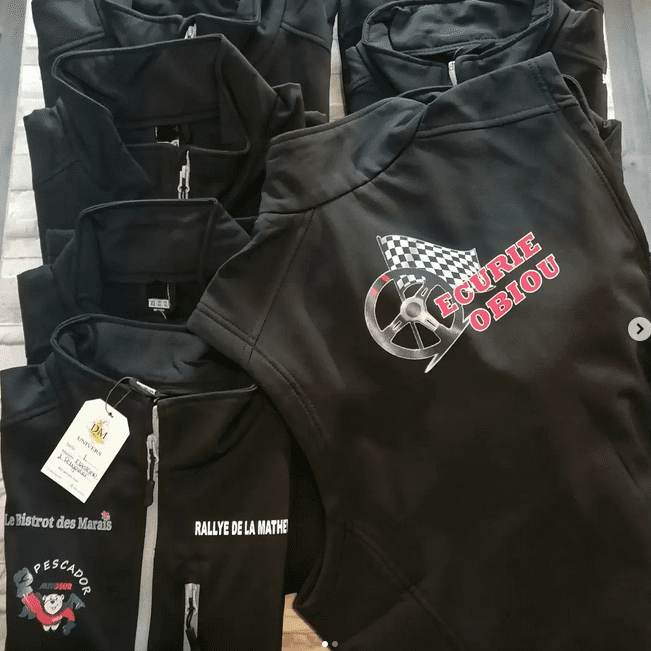 Marquage, impression de Veste pour le rallye de la Matheysine